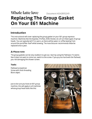 Replacing The Group Gasket On Your E61 Machine.pdf