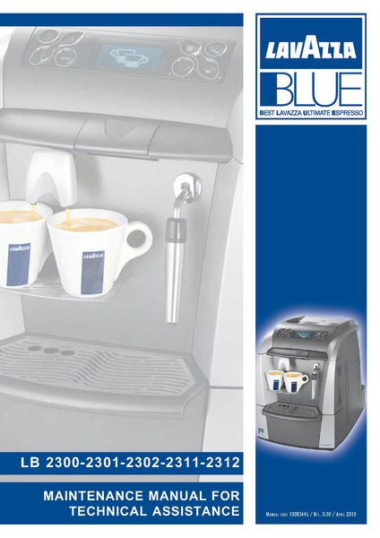 LAVAZZA BLUE Capsule Pod Espresso Cappuccino Machine LB2312 W/ Keys And  Manual