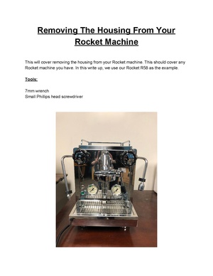 Removing The Housing On Your Rocket Machine.pdf